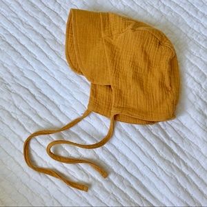Mustard yellow large kids bonnet